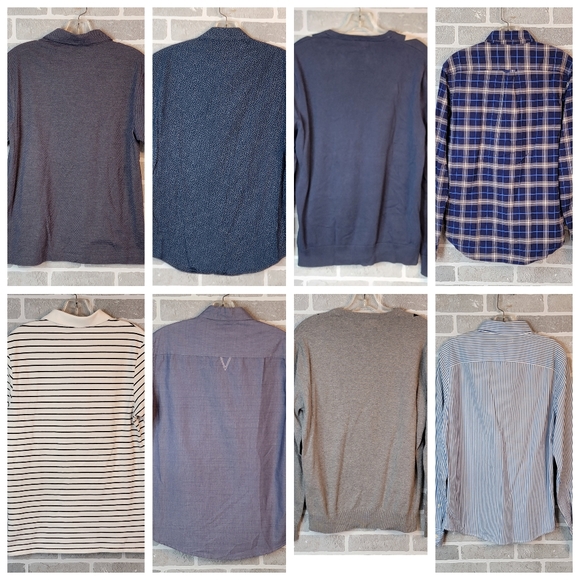 Perry Ellis Old Navy Hollister Calvin Klein Fashion Shades of Blue Bundle 9 pc - Picture 2 of 13